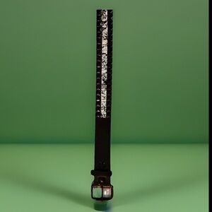 Y2K Black and Silver Studded Belt